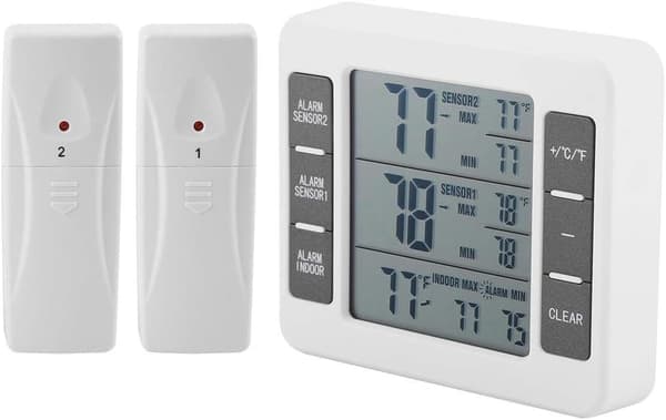 Trådlös Digital Kyl- och Frys Termometer med Display