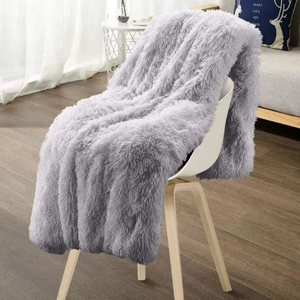 160*200cm Supermyk og varm dobbeltsidig fleece-plysj teppe (