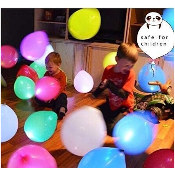 40 Pakk LED Lysende Ballonger, Festartikler, Gløder i Mørket