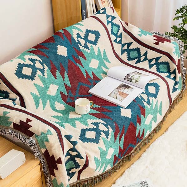 Pastoral sofa teppe Etnisk stil dekke teppe Nap teppe