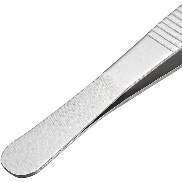 2 Par 12 cm Rustfrit Stål Tang med Buede Tandede Spidser Pro