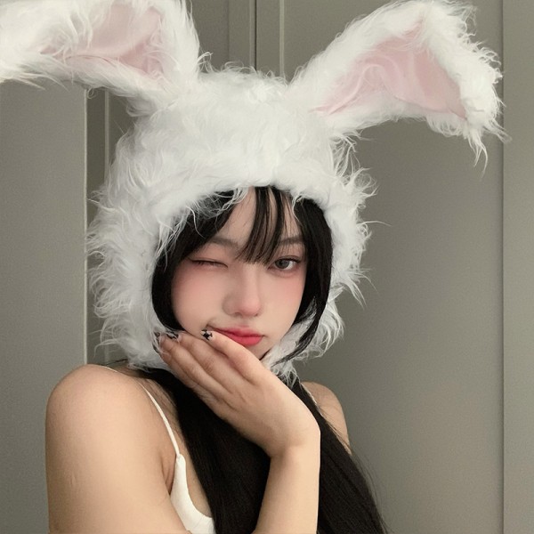 Cute Girl Heart Plush Rabbit Long Ear Headgear Photo Performance