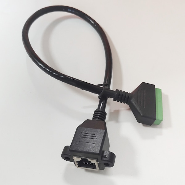 Ny RJ45 drejelig 8-polet terminal sømløs RJ45 med ører mesh kabel ex