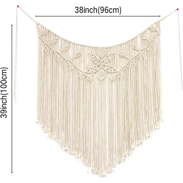 Macrame Väggbonad, Vävd Gobeläng, Modern Chic Vävd Konst, Handgjord