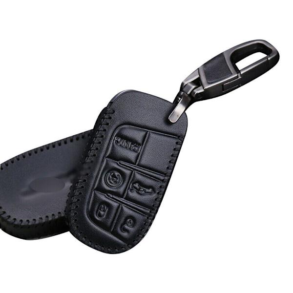 Læder Fjernbetjening Nøglebetræk/Fob Etui Kædeholder/Til Jeep-Cherokee