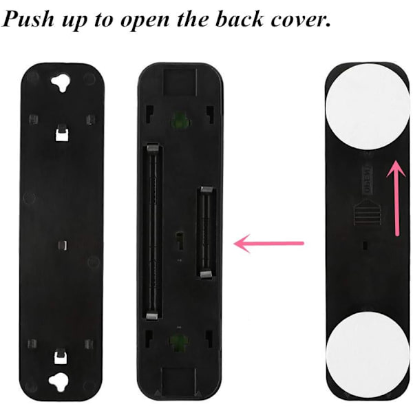 Pakke med 4, DIY-stickmonterede 5 LED berøringslamper, batteridrevet