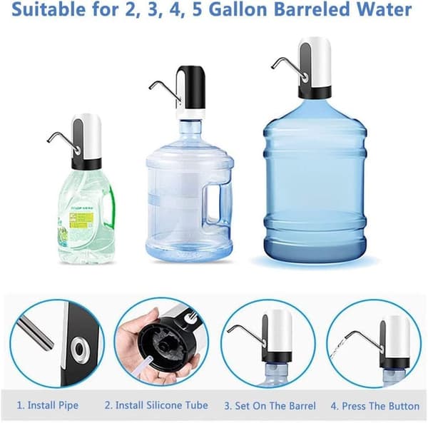 Pullopumppu 5 Gallon Vedenpullon Jakaja USB-Lataus Automaattinen