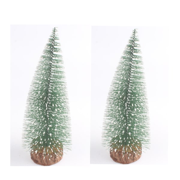 2 st Mini Julgranar för Bordsskivan DIY Tallbarr
