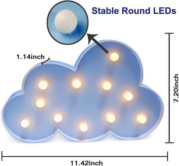 3D Skylampe LED Dekorativ nattlys for barn og voksne, ch