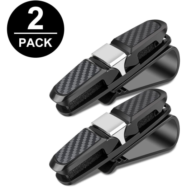 Glashållare för bilens solskydd, 2-pack Solglasögonhållare Cl DXGHC