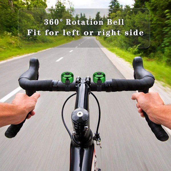 Cykelklocka med skarpt ljud för vuxna, barn, flickor, pojkar Green