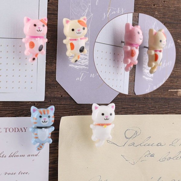 30 stk. Kat Korktavle Push Pins, Søde Push Pins Dyr Plastik Pus