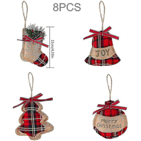 Tartan Juldekorationer Julgranskulor Julgran DXGHC