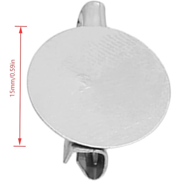 100 stk. Pinspænder Pinsbakker 15mm Metal Sølv Jern Flad Blankt DXGHC