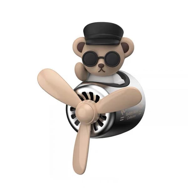 Cartoon Teddy Bear Pilot Bil Luftfräschare Bil Luftutlopp Fläkt Fre