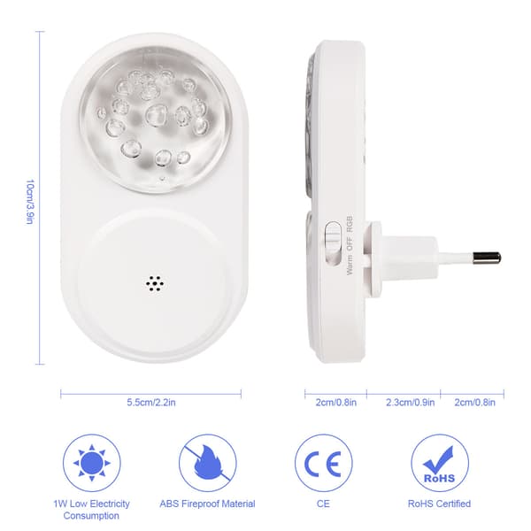 Intelligent LED lysstyring lille natlys RGB farverig a