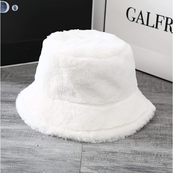 Vinter Faux Fur Pelskasket Fluffy Fuzzy Varmt Hat Plush Fish