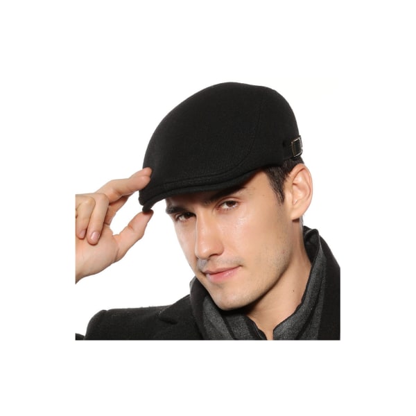 Basker justerbar platt vintage Lvy hatt för män, grå