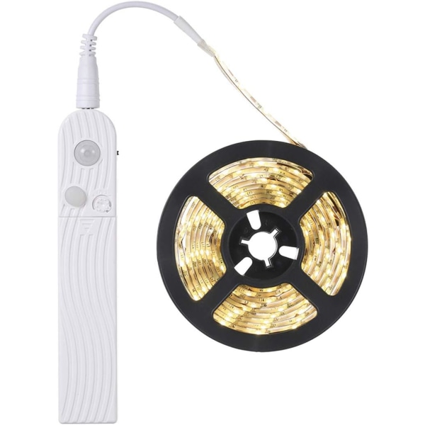 (Varmt hvitt 3000K, 3m) Bevegelsessensor LED-stripe, Batteridrevet