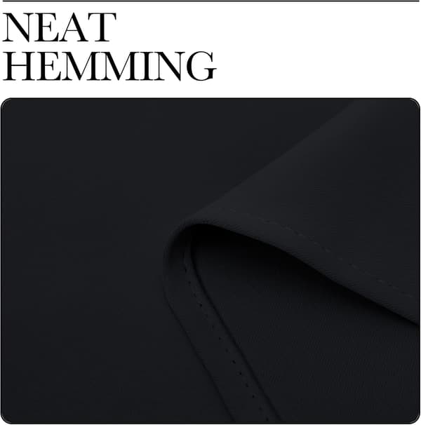 Pitch Black Solid Termisk Isoleret Grommet Mørklægningsgardiner/Draper