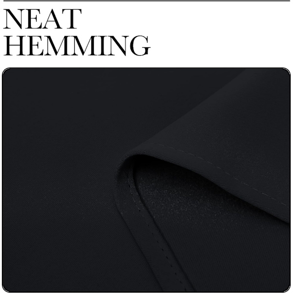 Pitch Black Solid Termisk Isolerte Grommet Lystette Gardiner/Draperier