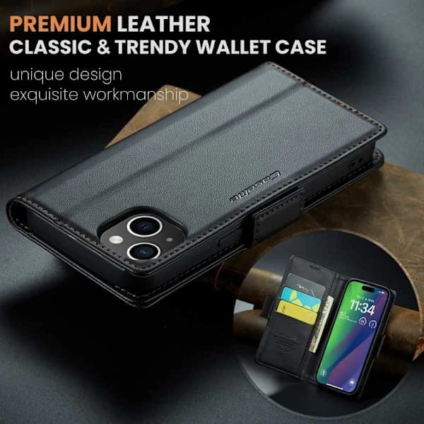 CaseMe Skin Pro-deksel iPhone 15 Svart
