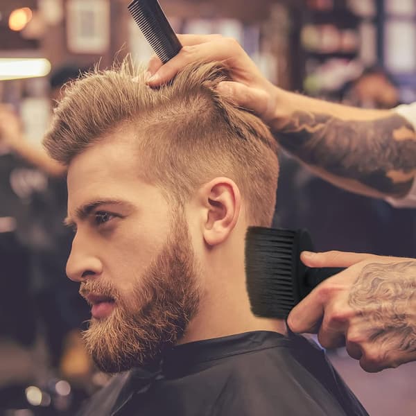 2 stk. Hårklippningsbørste Barberbørste Nakkebørste Sort Blød C