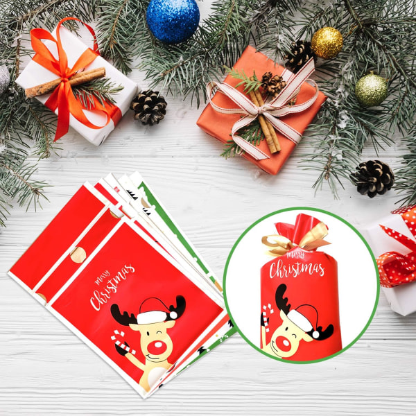 50 stk Julegodteriposer Julegaveposer Godteri Goodies Pla