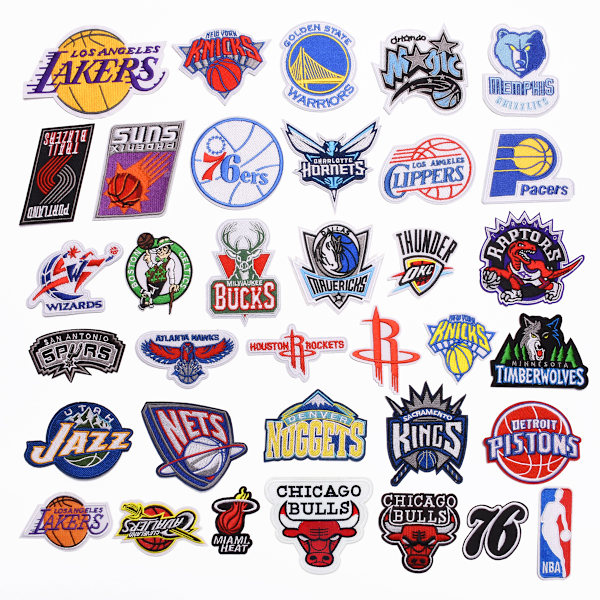 35 stykker basketball-lag logo broderte lapper datamaskin e DXGHC