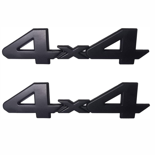 2 stk Metall 4x4 Bil Bakluke Emblem Badge Dekal Klistremerke