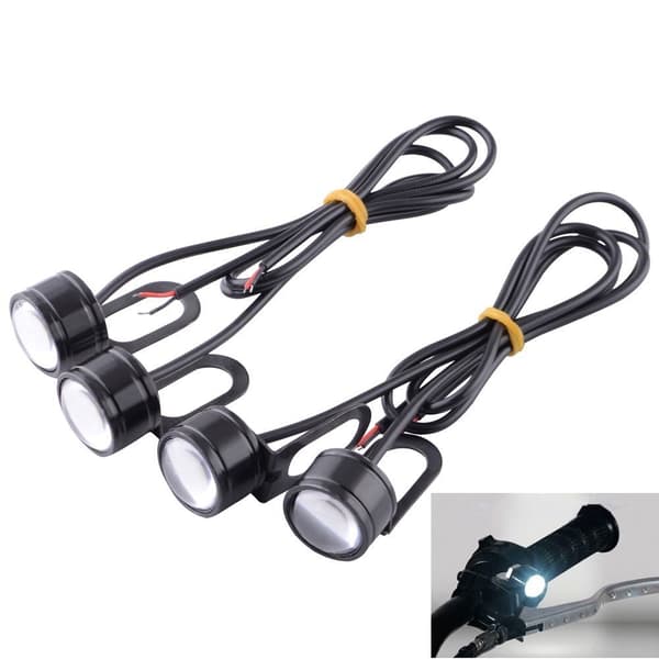 2 stk Nye 12V Eagle Eye LED Dagslys Kjørings Tåke Backup Lys Motor
