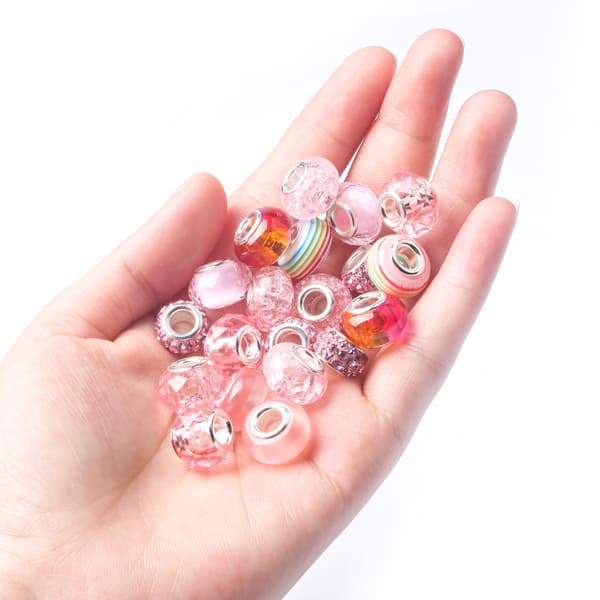Rosa DIY-armband för barn, handgjort smycke, vackert g