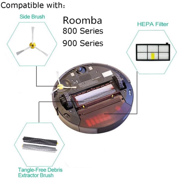 Passar iRobot Robot Sweeper Accessory Set Kompatibel med 800 9 DXGHC