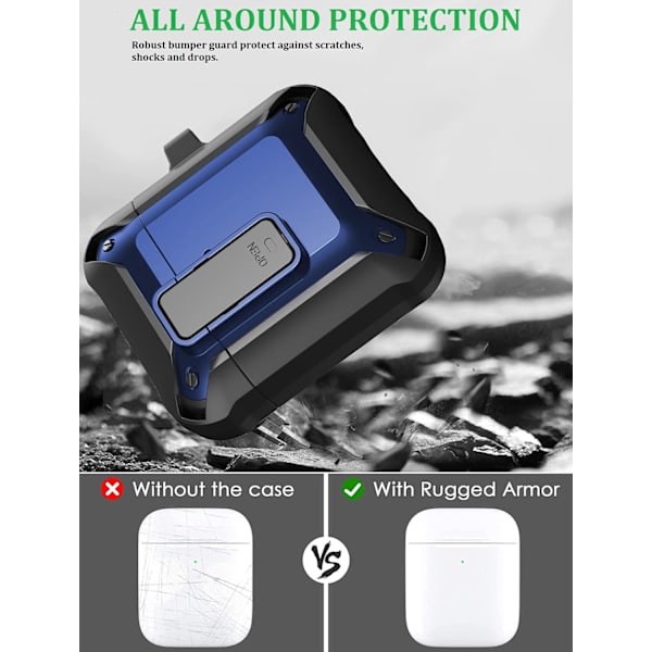 Airpods Case Cover, [Sikker Lås] AirPod Beskyttelsesetui Mænd Kvinder