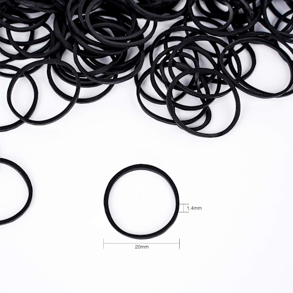 1000 Mini Gummibånd Bløde Elastiske Bånd til Børns Hårfletninger