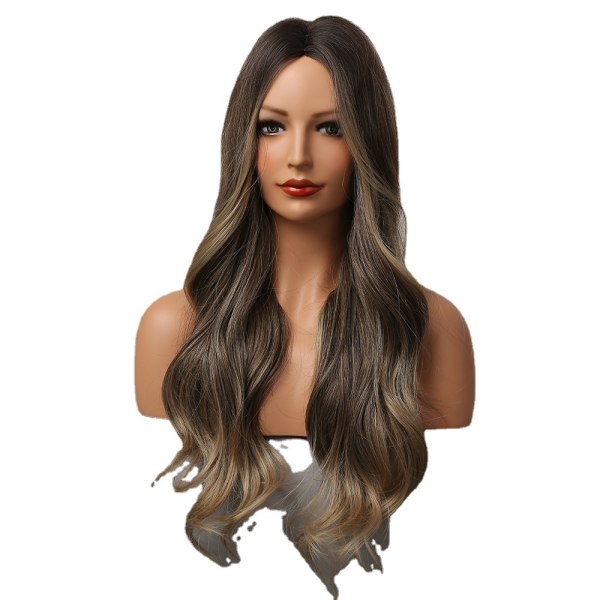 European and American wigs, women's long curly hair, big waves