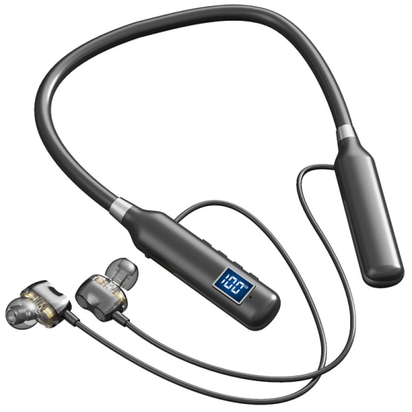 Trådlöst Bluetooth-headset G72 Sport Hals Plugg i Kort Svart Tec