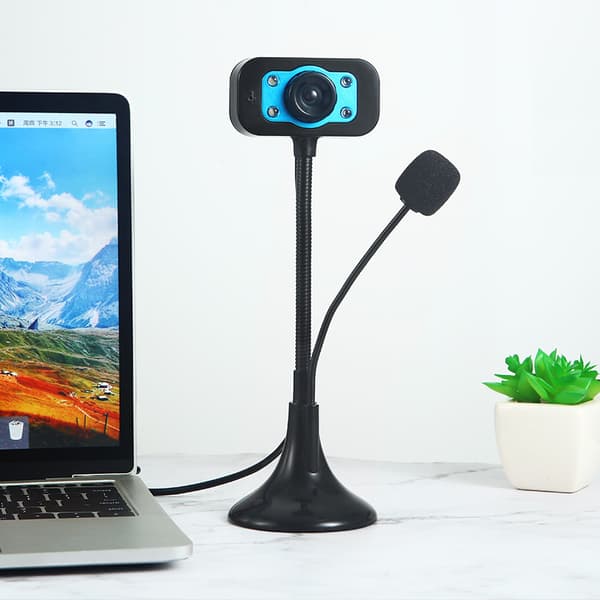 480P HD-webkamera med mikrofon, perfekt for bruk på tvers av landegrenser