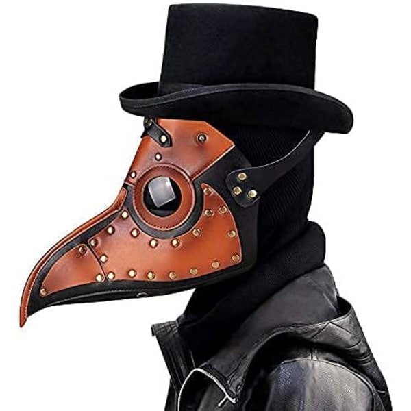 Plague doctor mask: Halloween vuxenmask, Steampunk retrostil
