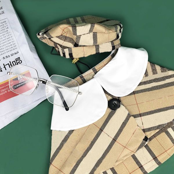 2 st hundkläder, hattar, brittisk stil, söta, Teddy Schn