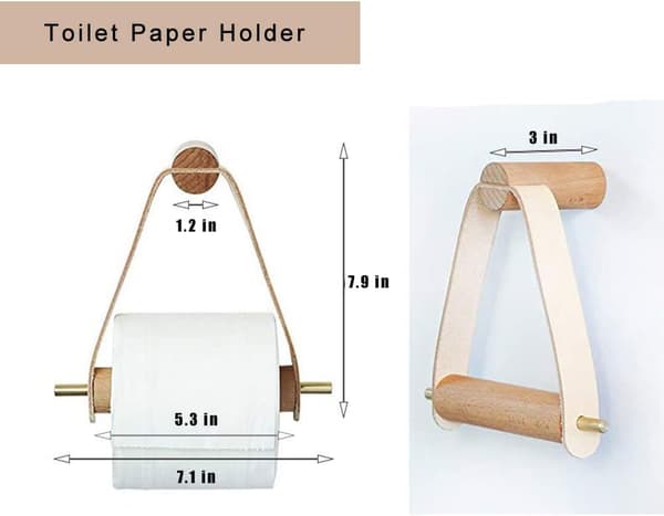 Seinälle kiinnitettävä wc-paperiteline, Rustic-tyylinen paperiteline seinälle