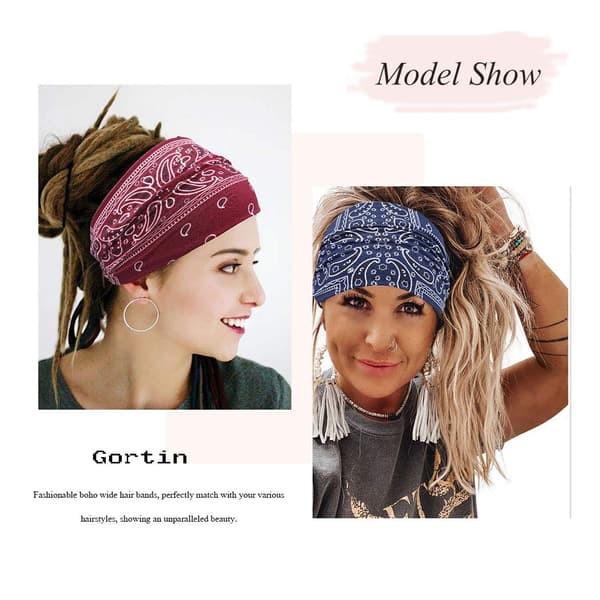 Hodebånd Leopard Hårbånd Knoted Turban Hodebånd Stretch Twist Hode Wraps Stripe Stoff for Kvinner og Jenter 3 stk (Ele