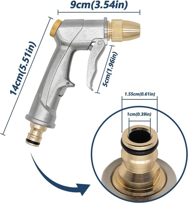 Metallvattenpistol, Högtrycksträdgårdsspruta, Enkel Flödeskontroll