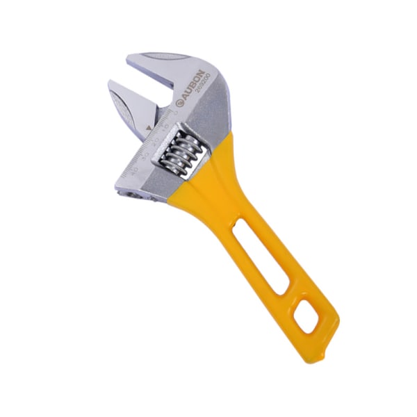 Bredt håndtag Kompakt letvægts justerbar skruenøgle, gul-11,5 cm