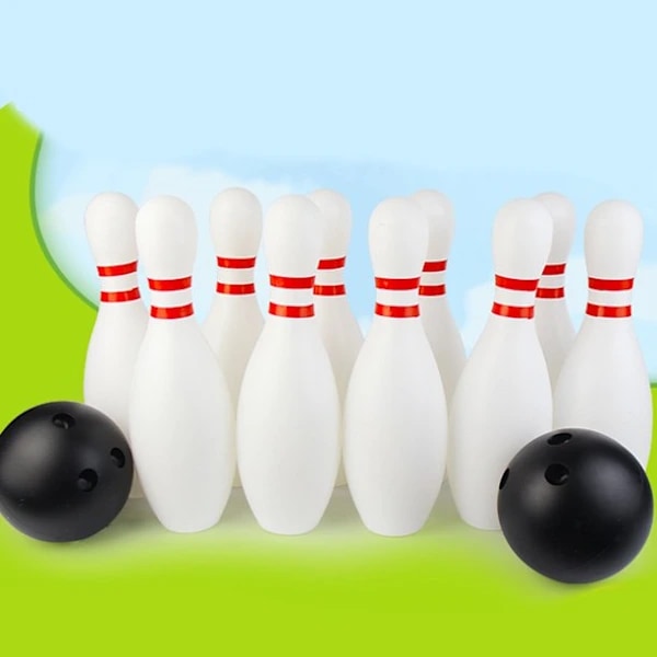 Bowlingset för barn, med 10 käglor och 2 bollar