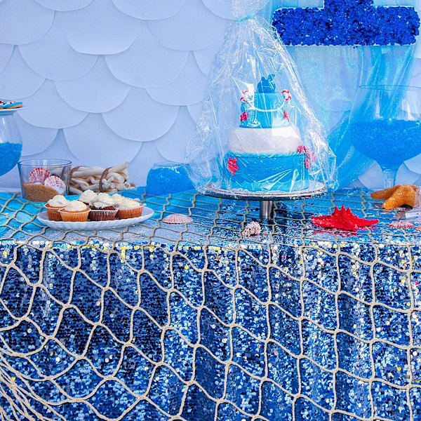 2 stk. 80 x 40 tommer, Havfrue, Pirat, Nautisk, Underhavsparty Dekoration
