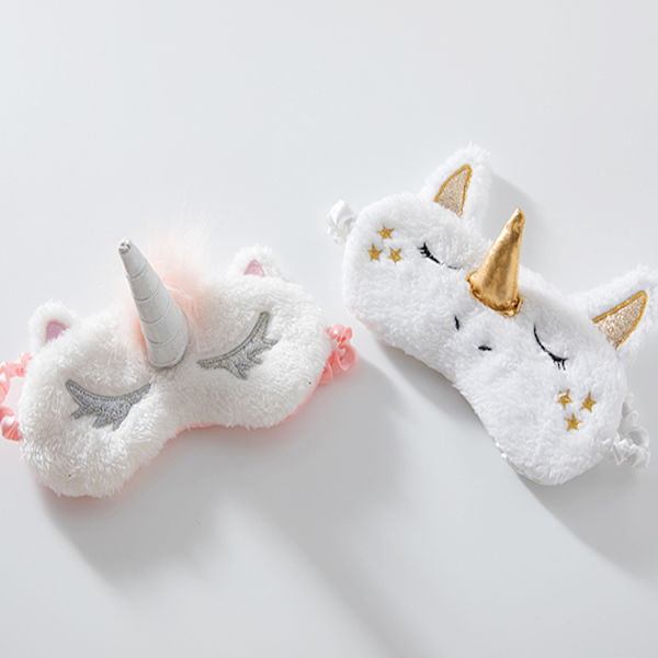 Plush Sömnmaskar Söta 3D Fluffiga Enhörning Ögonmask Djur Sömn DXGHC