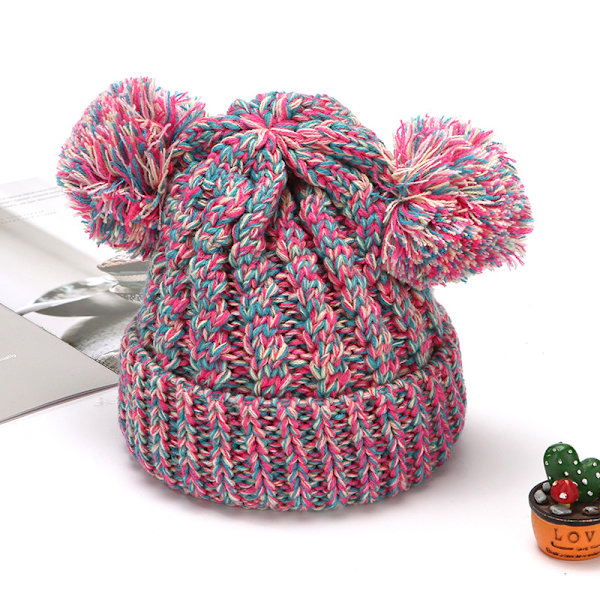 Plush Hatt- och Halsduk för Barn, Vinter En-delad Halsduk Vinter