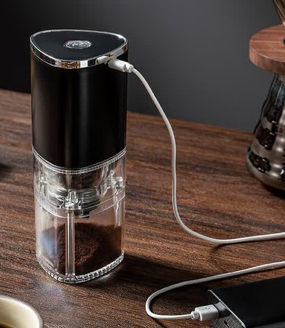 Elektrisk kaffekværn Husholdnings lille kaffebønne kværn USB b