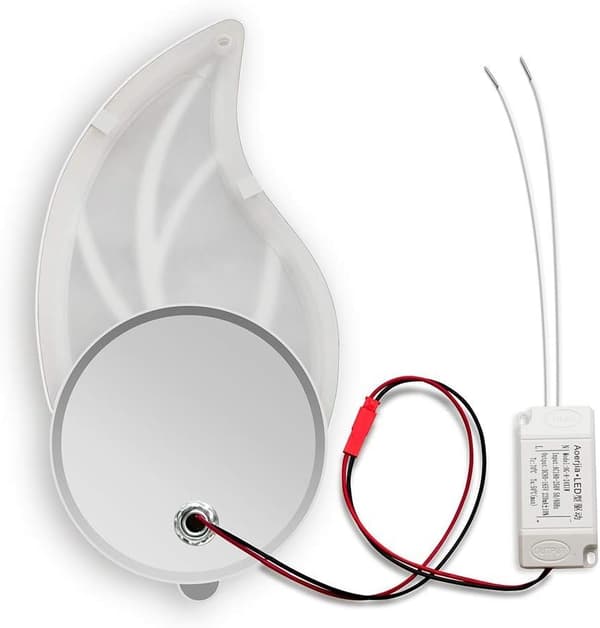 Bladformet LED vegglampe - Moderne design i metall og akryl -